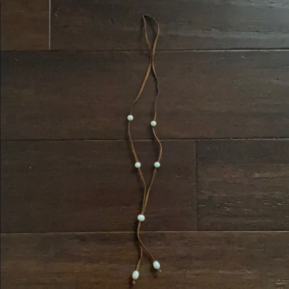 Pearl & Leather Necklace